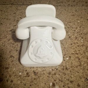 Jonathan Adler Classic White Rotary Phone Dock with Charger hole.